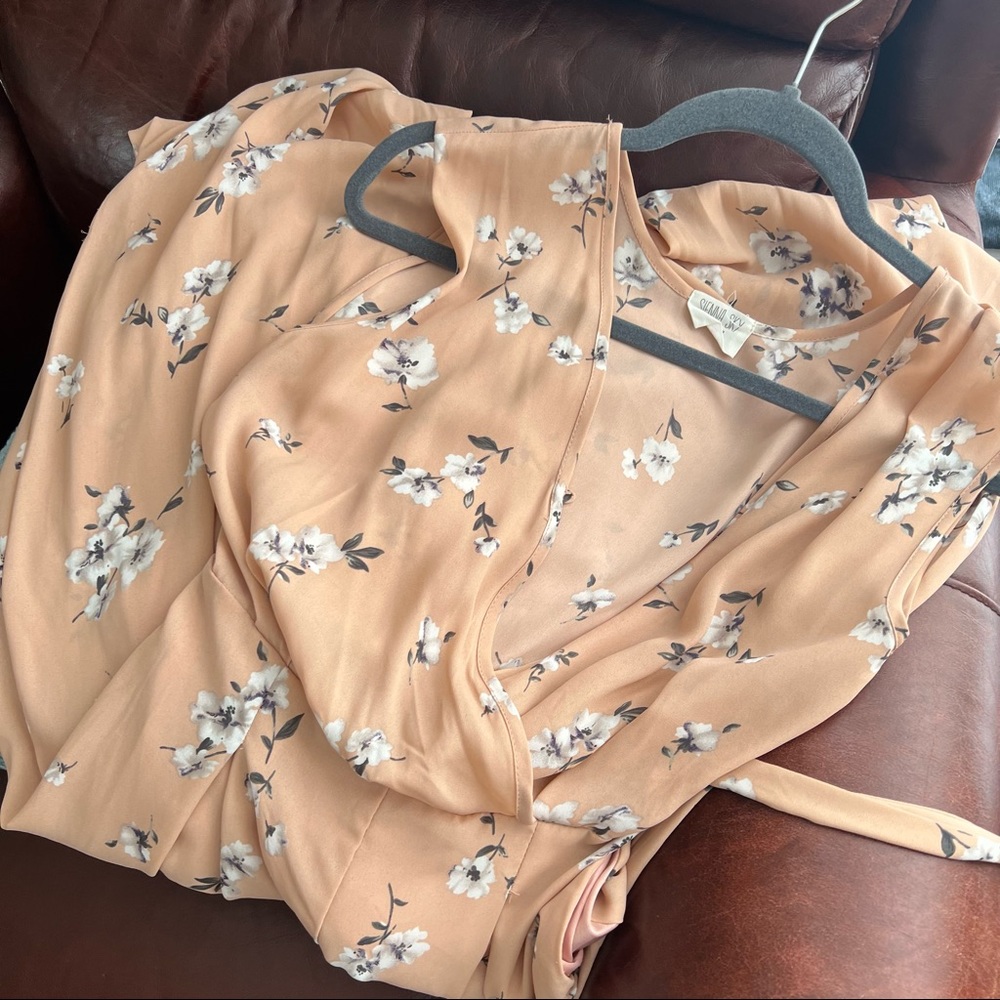Peach Blossom Belted Jumpsuit